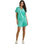 Wholesale relaxed Fit Scuba Shorts Pack Matching Top Functional Side Pockets Mid