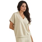Wholesale relaxed Fit Collard V Neck Top Pack Matching Shorts Sold Separately St