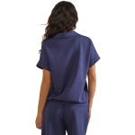 Wholesale relaxed Fit Collard V Neck Top Pack Matching Shorts Sold Separately St