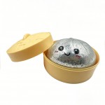 Wholesale glitter Dumpling Squishy Toy Cute novelty squishy toy designed smiling