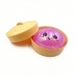 Wholesale glitter Dumpling Squishy Toy Cute novelty squishy toy designed smiling
