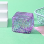 Wholesale glitter Cube Squishy Toy Cute novelty squishy toy designed glitter cub