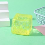 Wholesale glitter Cube Squishy Toy Cute novelty squishy toy designed glitter cub