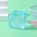 Wholesale glitter Cube Squishy Toy Cute novelty squishy toy designed glitter cub