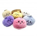 Wholesale faux Fur Dumpling Key Ring Cute novelty squishy toy designed faux fur