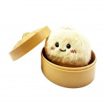 Wholesale faux Fur Dumpling Key Ring Cute novelty squishy toy designed faux fur