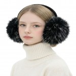 Wholesale fluffy Faux Fur Earmuffs oversized shaggy pile ear pads frame soft clo