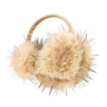 Wholesale fluffy Faux Fur Earmuffs oversized shaggy pile ear pads frame soft clo