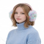 Wholesale tie Dye Faux Fur Earmuffs extra fluffy cloud soft faux fur ear covers