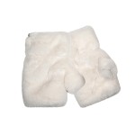 Wholesale faux fur fingerless gloves plush cuff open finger keeps hands warm pho