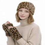 Wholesale leopard print faux fur fingerless gloves plush velvety pile open finge