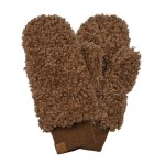Wholesale curly Teddy Sherpa Mittens made plush curly faux shearling snug ribbed