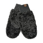Wholesale curly Teddy Sherpa Mittens made plush curly faux shearling snug ribbed