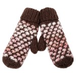 Wholesale popcorn Stitch Knit Mittens textured bubble pattern thick ribbed cuff