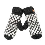Wholesale popcorn Stitch Knit Mittens textured bubble pattern thick ribbed cuff
