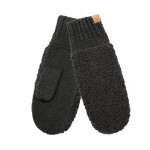 Wholesale sherpa Knit Mittens cozy teddy across hand ribbed knit cuff tucks neat