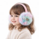 Wholesale kids faux fur earmuffs oversized fluffy ear pads dreamy tie dye blend