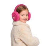 Wholesale kids Knit Earmuffs plush faux fur ear pads wrapped soft cable knit cov
