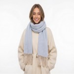 Wholesale brushed heavyweight scarf soft napped fringed ends cut long enough wra