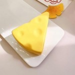 Wholesale cheese Wedge Squishy Toy Novelty squishy toy styled like classic chees