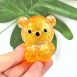 Wholesale glitter Bear Squishy Toy Cute novelty squishy toy designed gel glitter