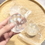 Wholesale glitter Snowflake Ball Squishy Toy Cute novelty squishy toy designed g