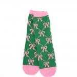 Wholesale holiday crew sock set four coordinating pairs soft cotton blend knit c