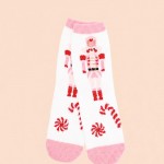 Wholesale holiday crew sock set four coordinating pairs soft cotton blend knit c