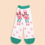 Wholesale holiday crew sock set four coordinating pairs soft cotton blend knit c
