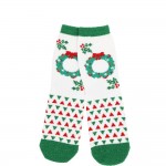Wholesale holiday crew sock set four coordinating pairs soft cotton blend knit c