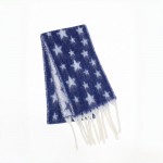 Wholesale star Print Fringe Scarf soft brushed woven fabric allover star pattern