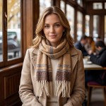 Wholesale classic Woven Winter Scarf timeless pattern fringed ends Soft brushed