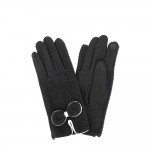 Wholesale soft Boucle Gloves Bow Knot Touchscreen Compatible One Fits Most Polye