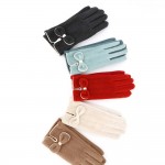 Wholesale soft Boucle Gloves Bow Knot Touchscreen Compatible One Fits Most Polye