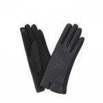 Wholesale touchscreen gloves quilted diamond stitch back soft brushed palm Condu
