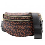 Wholesale do Everything Love Nylon Animal Print Cross Body Bag Full Zip Closure