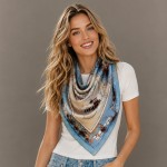 Wholesale do Everything Love Silky Equestrian Print Bandana Scarf Multi Use Scar
