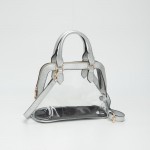 Wholesale clear Tote Bag Vegan Leather Trim Full Zip Closure Detachable Vegan Le