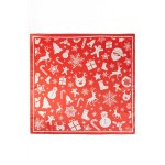Wholesale silky Christmas Print Bandana Scarf Multi Use Scarf Bandana Bag Tie ET