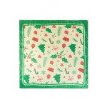Wholesale silky Christmas Print Bandana Scarf Multi Use Scarf Bandana Bag Tie ET