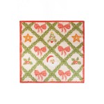 Wholesale silky Christmas Print Bandana Scarf Multi Use Scarf Bandana Bag Tie ET