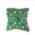 Wholesale bow Print Bandana Scarf lightweight silky woven soft hand clean square