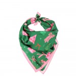 Wholesale bow Print Bandana Scarf lightweight silky woven soft hand clean square