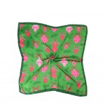 Wholesale lightweight square bandana scarf printed all ornament bow motif holida