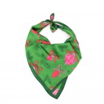 Wholesale lightweight square bandana scarf printed all ornament bow motif holida