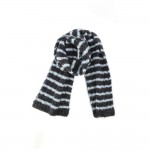 Wholesale striped fuzzy scarf soft eyelash boucle knit heavyweight winter scarf