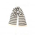 Wholesale striped fuzzy scarf soft eyelash boucle knit heavyweight winter scarf