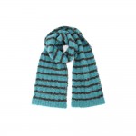 Wholesale striped fuzzy scarf soft eyelash boucle knit heavyweight winter scarf