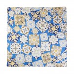 Wholesale silky Satin Square Neck Scarf vibrant printed hand rolled edges lightw