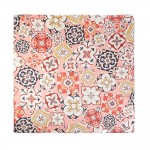 Wholesale silky Satin Square Neck Scarf vibrant printed hand rolled edges lightw